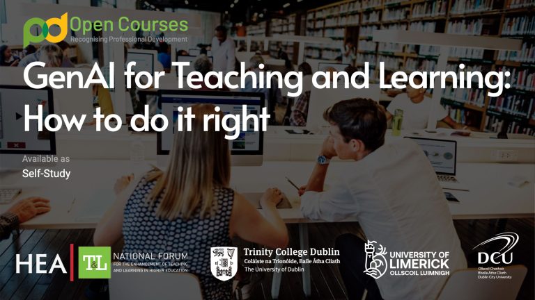 New Self-Study Open Course: GenAI for Teaching and Learning