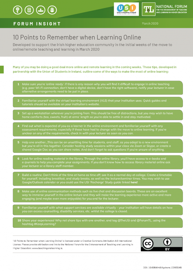 NF 2020 10 Points to Remember when Learning Online
